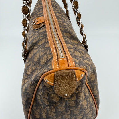 Dior Trotter Chain Shoulder Bag Leather Brown Vintage — view 5