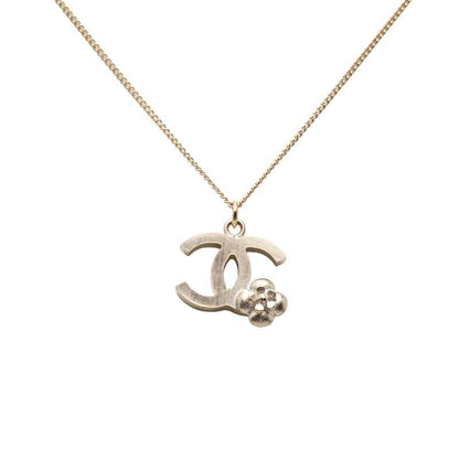 Chanel CC Logo Camellia Pendant Gold Plated