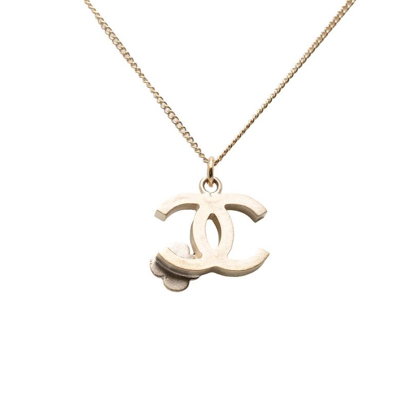 Chanel CC Logo Camellia Pendant Gold Plated — view 2