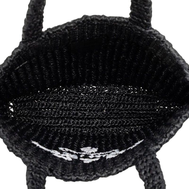 Prada Crochet Tote Bag Black Viscose — view 4