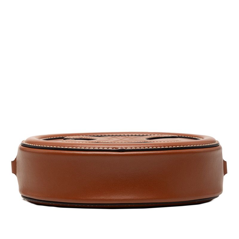Celine Triomphe Crossbody Oval Shoulder Bag Brown Leather — view 3