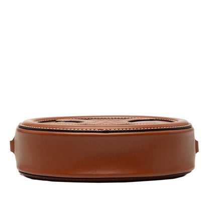 Celine Triomphe Crossbody Oval Shoulder Bag Brown Leather — view 3