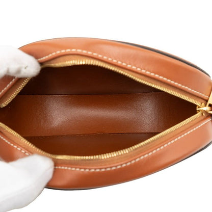 Celine Triomphe Crossbody Oval Shoulder Bag Brown Leather — view 5