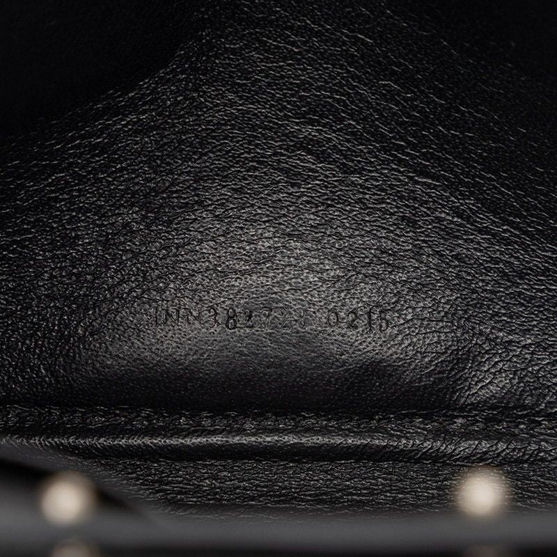 Saint Laurent Star Studs Chain Shoulder Bag Wallet Black Leather — view 6