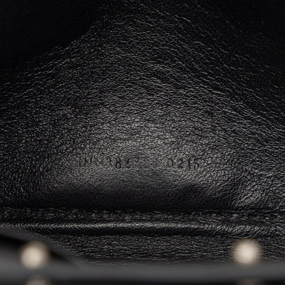 Saint Laurent Star Studs Chain Shoulder Bag Wallet Black Leather — view 6