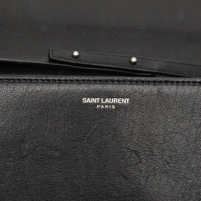 Saint Laurent Star Studs Chain Shoulder Bag Wallet Black Leather — view 5
