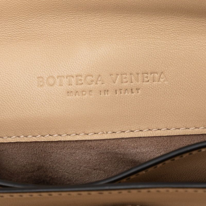 Bottega Veneta Small Piazza 2-Way Shoulder Bag Beige Brown White Leather — view 5