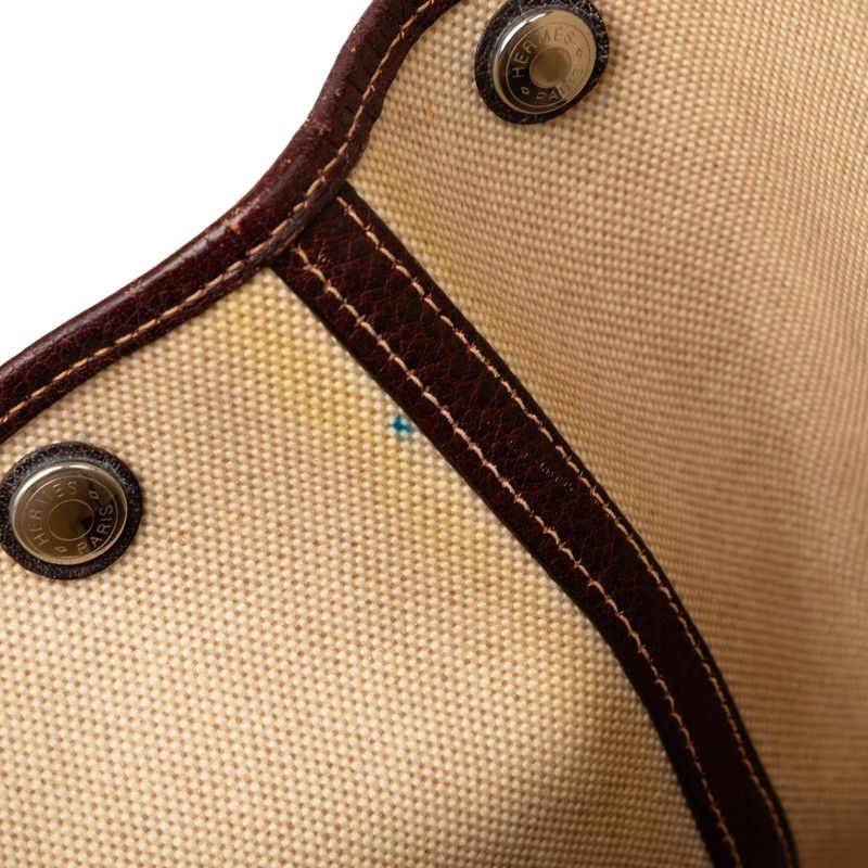 Hermes Garden Party PM Tote Bag Beige Brown Toile H Negonda — view 5