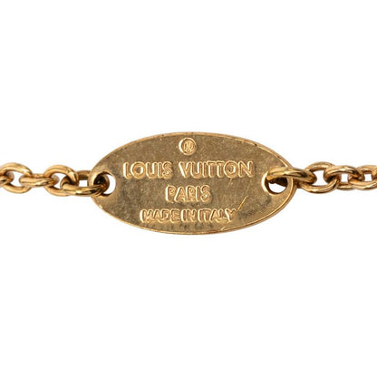 Louis Vuitton Monogram Flower Full Chain Necklace Gold Plated — view 3