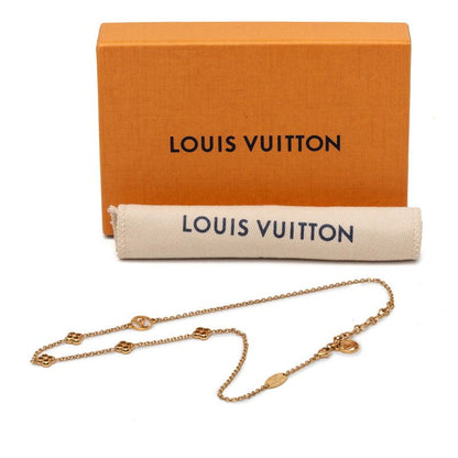Louis Vuitton Monogram Flower Full Chain Necklace Gold Plated — view 7