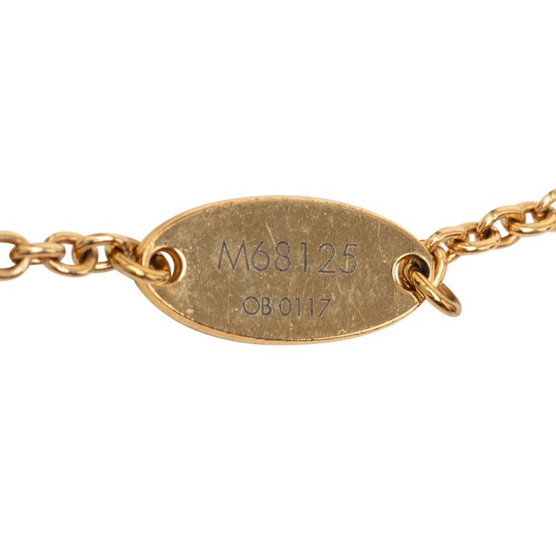 Louis Vuitton Monogram Flower Full Chain Necklace Gold Plated — view 4