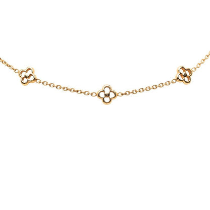 Louis Vuitton Monogram Flower Full Chain Necklace Gold Plated — view 2