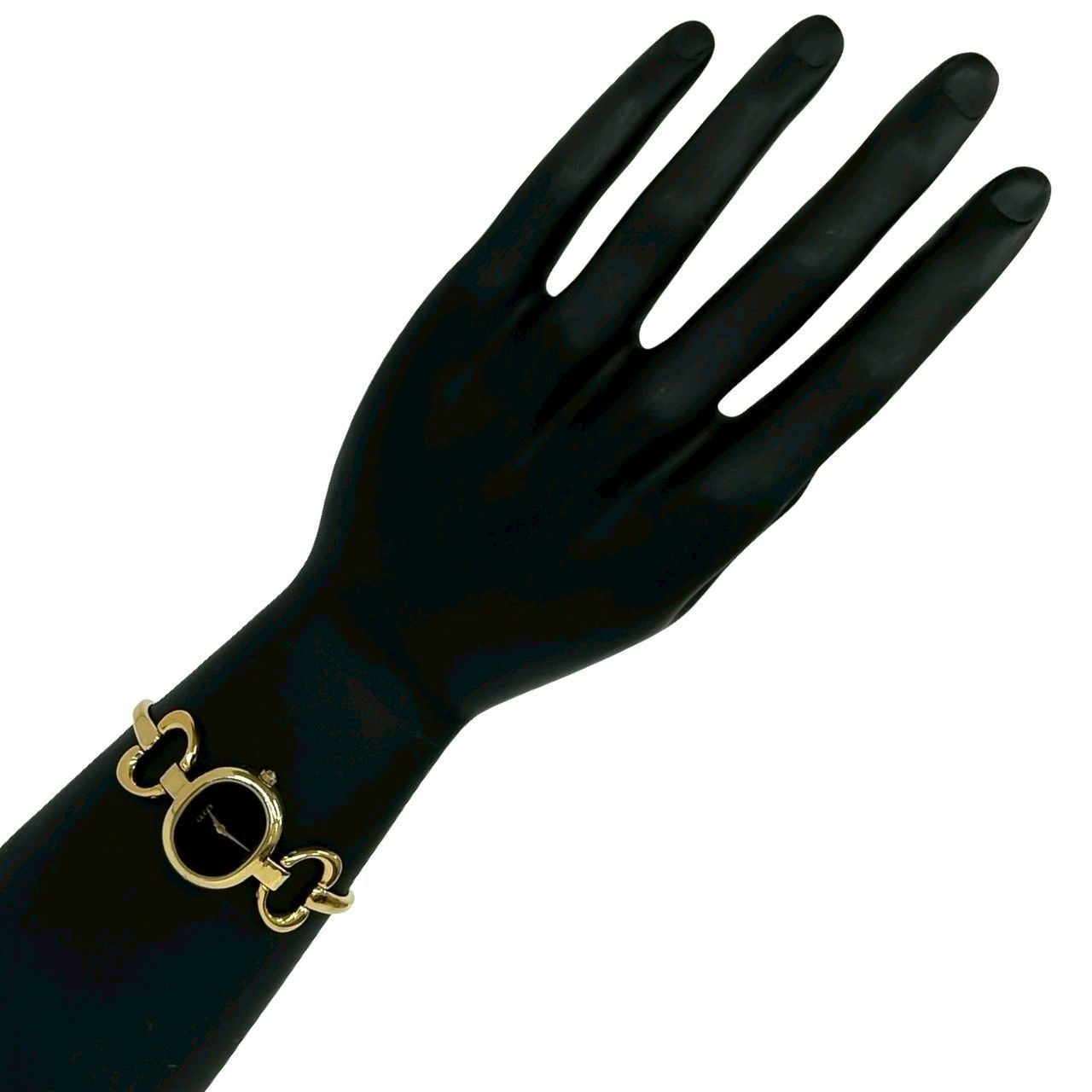 Gucci Vintage Bangle Watch Quartz Gold Black — view 2