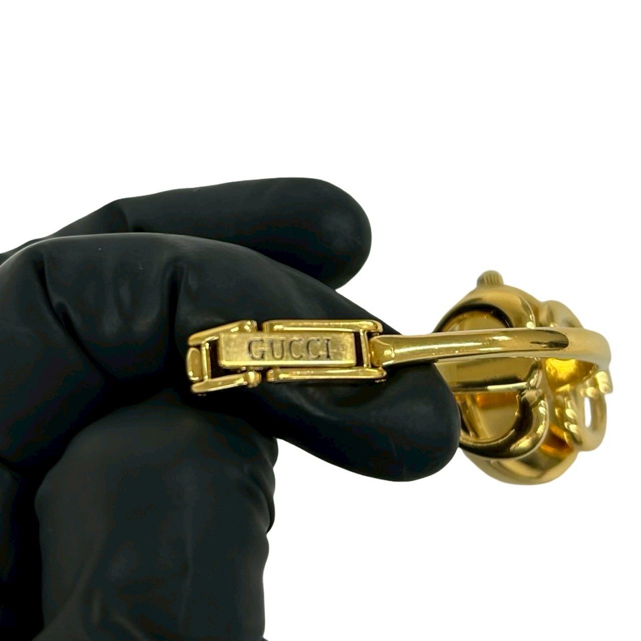 Gucci Vintage Bangle Watch Quartz Gold Black — view 3