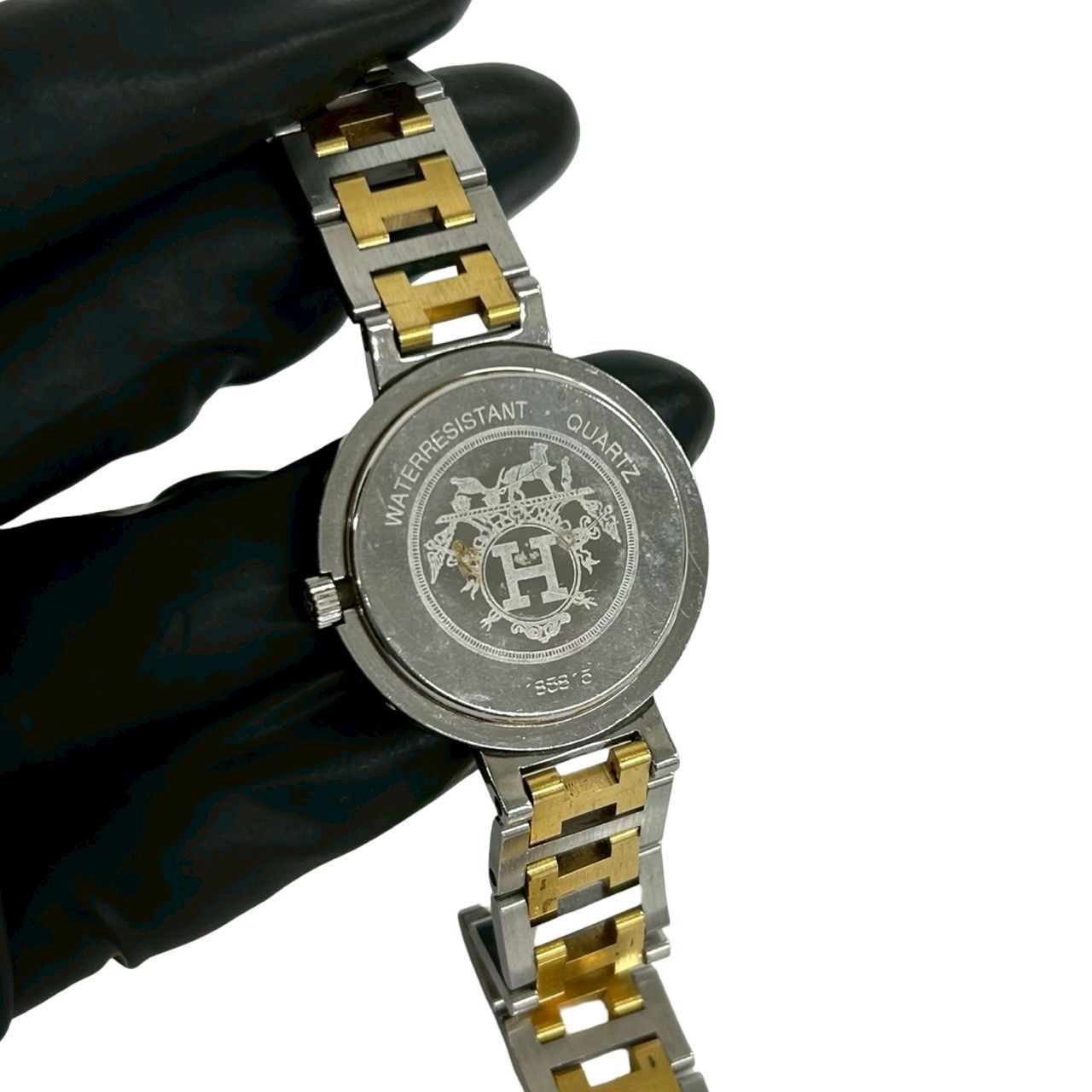 Hermes Vintage Clipper Stainless Steel Quartz Watch Wrist Silver — view 5