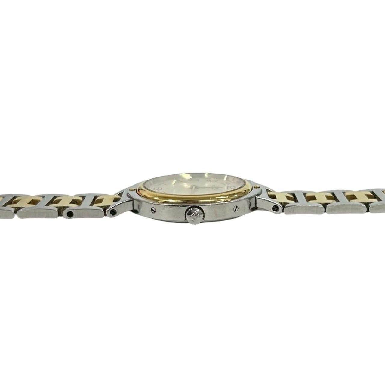 Hermes Vintage Clipper Stainless Steel Quartz Watch Wrist Silver — view 6