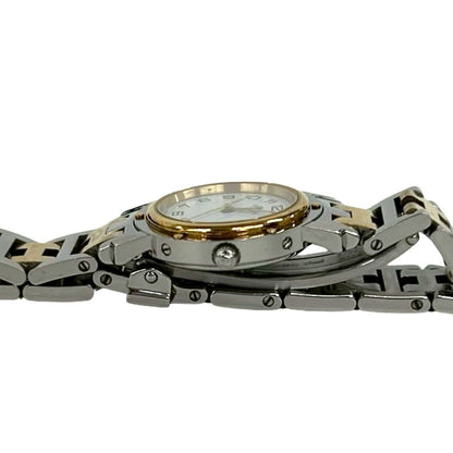 Hermes Clipper Stainless Steel Quartz Watch Wristwatch Silver Gold — view 6