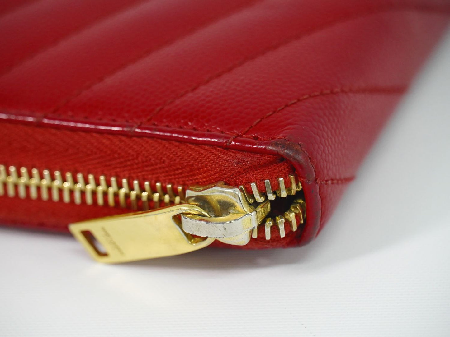 Saint Laurent YSL Cassandra Stitch Leather Zip Around Wallet — view 6