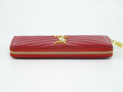 Saint Laurent YSL Cassandra Stitch Leather Zip Around Wallet — view 5