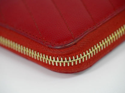 Saint Laurent YSL Cassandra Stitch Leather Zip Around Wallet — view 7