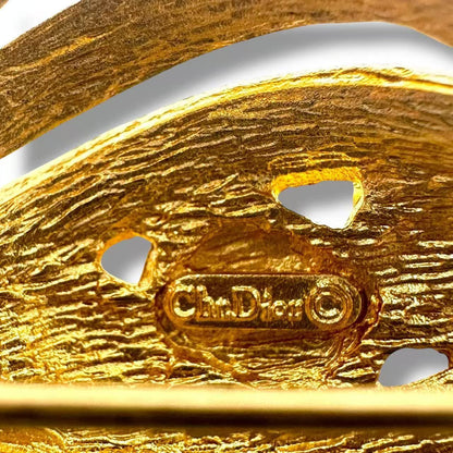 Dior Vintage Brooch Rhinestone Gold — view 4