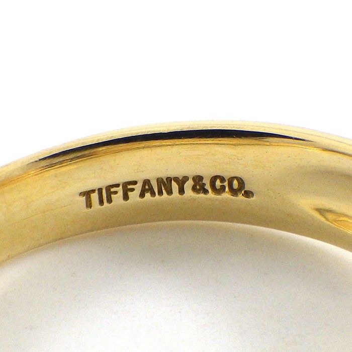 Tiffany & Co Ring Stacking Point Baguette Cut Sapphire 18K Yellow Gold — view 4