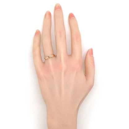 Cartier Ring C de Cartier Wedding Band Engraved Logo Point Diamond 18K Pink — view 5