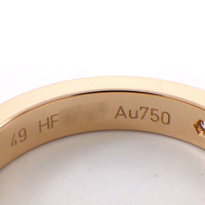 Cartier Ring C de Cartier Wedding Band Engraved Logo Point Diamond 18K Pink — view 4