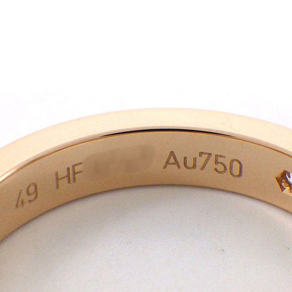 Cartier Ring C de Cartier Wedding Band Engraved Logo Point Diamond 18K Pink — view 4