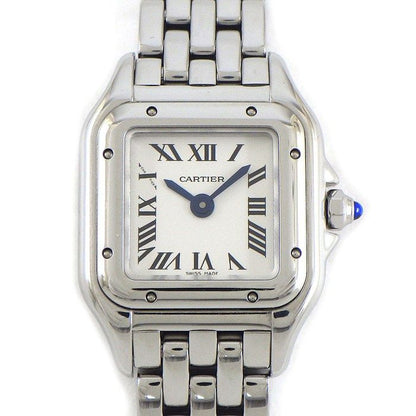 Cartier Watch Panthère Mini Square Silver Dial Roman Index SS Quartz Analog