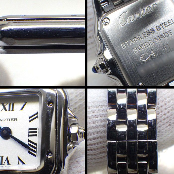 Cartier Watch Panthère Mini Square Silver Dial Roman Index SS Quartz Analog — view 6