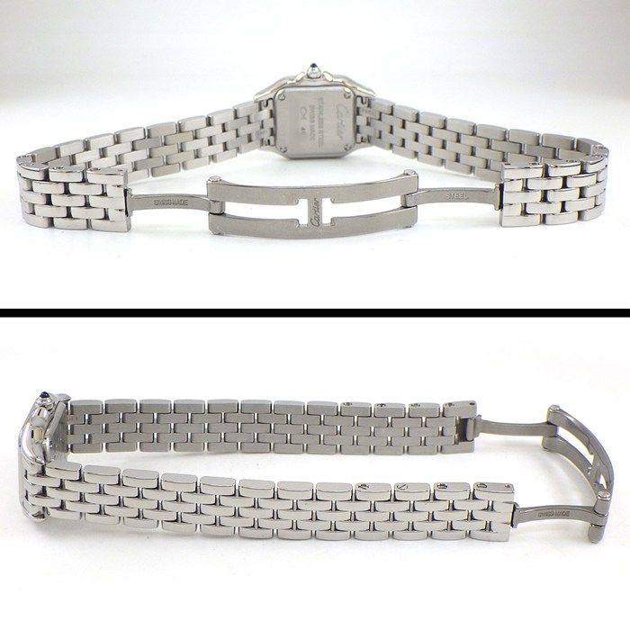 Cartier Watch Panthère Mini Square Silver Dial Roman Index SS Quartz Analog — view 3