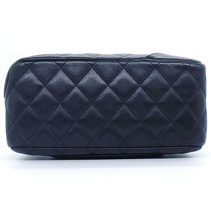 Chanel Handbag Cambon Line Mini Bowling Black Pink Lambskin Silver — view 4