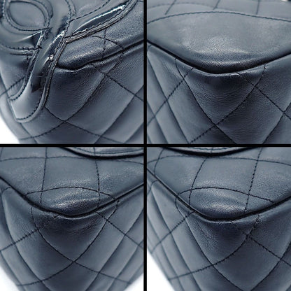 Chanel Handbag Cambon Line Mini Bowling Black Pink Lambskin Silver — view 7
