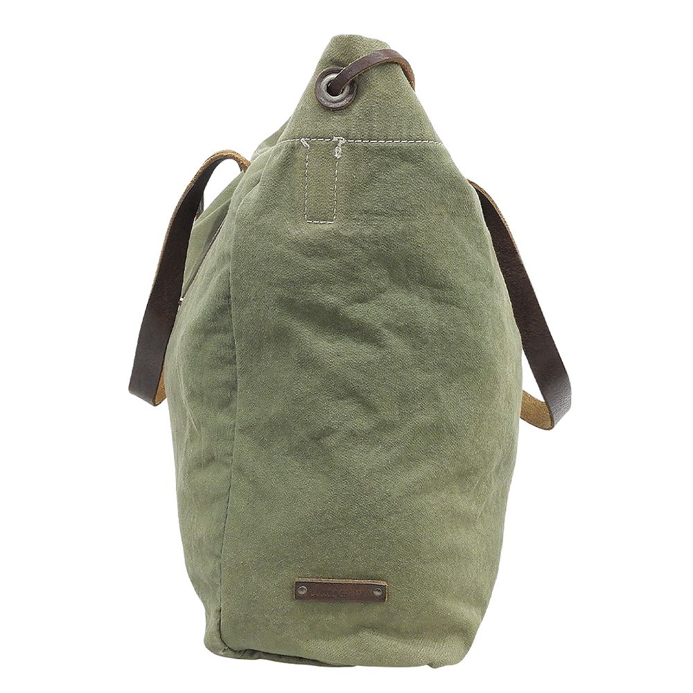 Dolce & Gabbana Canvas Leather 2-Way Handbag Khaki — view 3