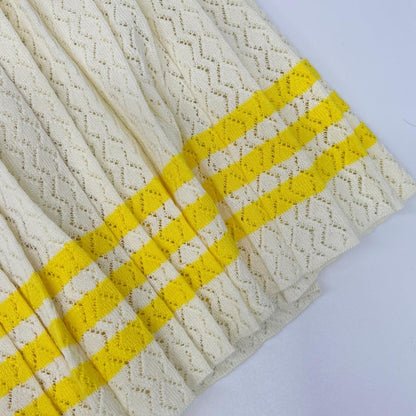 Gucci Adidas Ivory Cotton 3 Stripes Pleated Knit Skirt — view 8