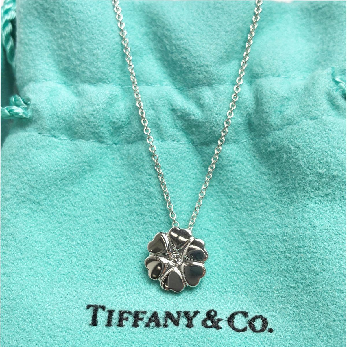 Tiffany & Co Necklace Heart Crown of Silver Diamond Paloma Picasso — view 2