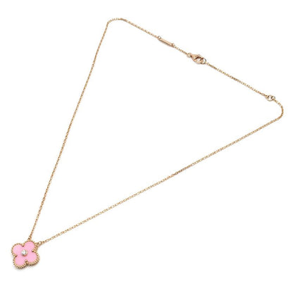 Van Cleef & Arpels Vintage Alhambra Necklace Pink Sable — view 2