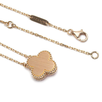 Van Cleef & Arpels Vintage Alhambra Necklace Pink Sable — view 3