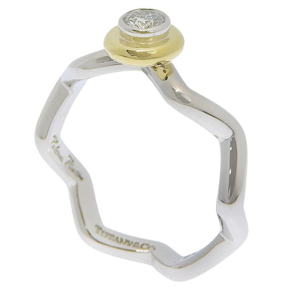 Tiffany & Co Zigzag Platinum Gold Diamond Ring — view 3