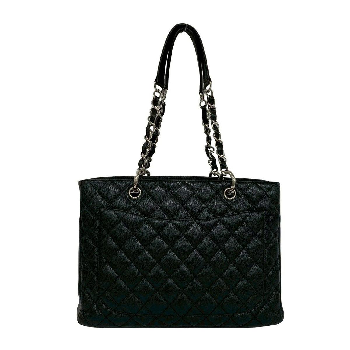Chanel Grand Shopping Tote Bag GST Quilted CC Logo Caviar Leather Black — view 3