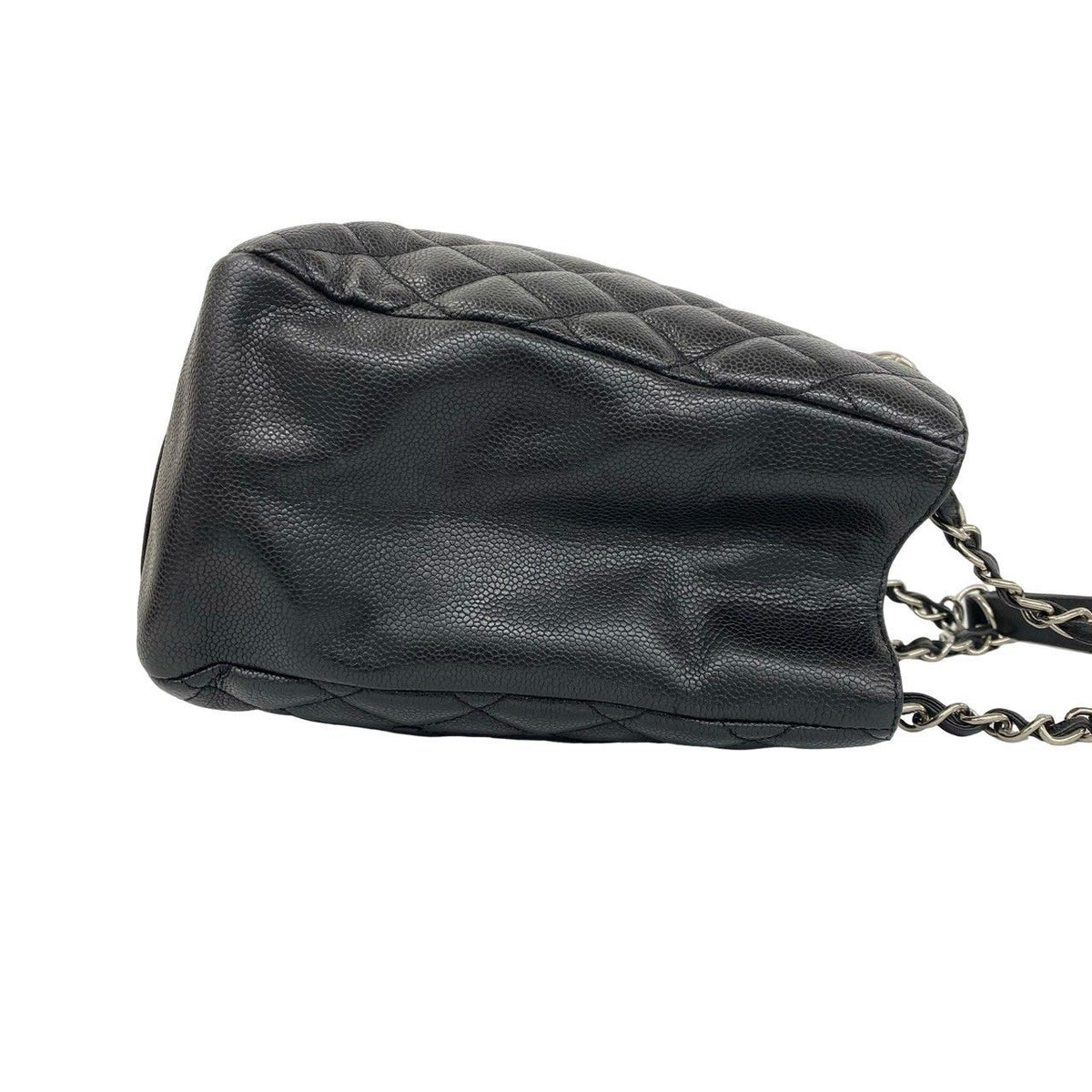 Chanel Grand Shopping Tote Bag GST Quilted CC Logo Caviar Leather Black — view 6