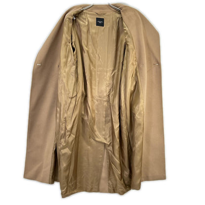 Max Mara Weekend Brown Pure Vagin Wool 100 Resina Double Breasted Belted Long — view 3