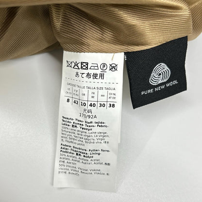 Max Mara Weekend Brown Pure Vagin Wool 100 Resina Double Breasted Belted Long — view 5
