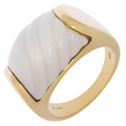 Bvlgari Tronchetto Gold White Ceramic Ring
