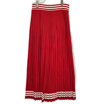 Gucci Adidas Red White Silk Blend 3 Stripes Lace Up Knit Wide Pants XL