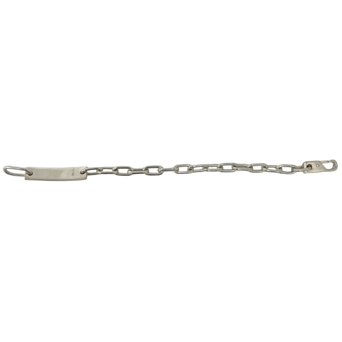 Gucci Vintage ID Plate Chain Bracelet Logo 925 Sterling Silver Bangle — view 5