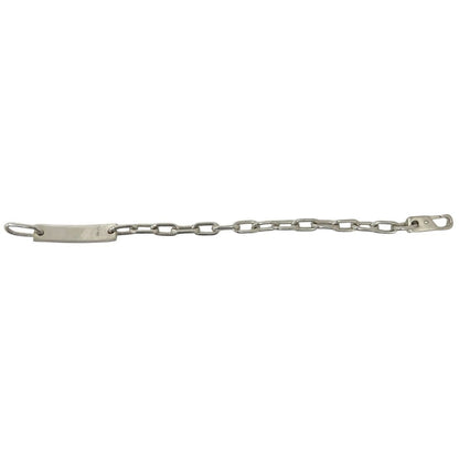 Gucci Vintage ID Plate Chain Bracelet Logo 925 Sterling Silver Bangle — view 5