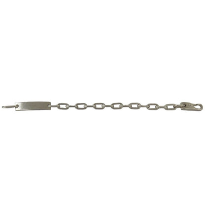 Gucci Vintage ID Plate Chain Bracelet Logo 925 Sterling Silver Bangle — view 6