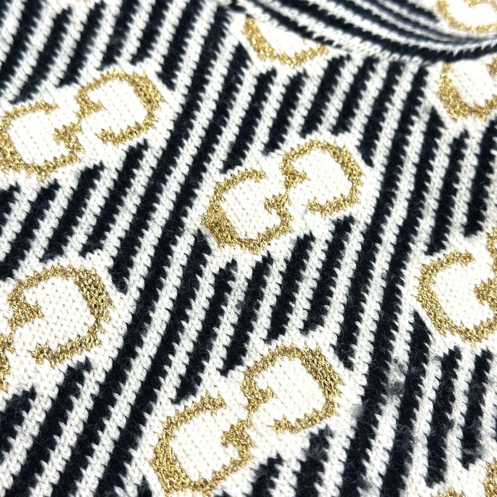 Gucci Dress Lame GG Pattern Wool White — view 7
